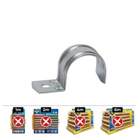 Grapa para cable tubular ø18 x 18 mm 918f, metalizado, caja 100 uds