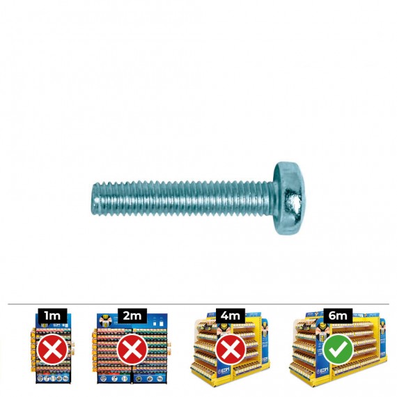 Caja 250 unid. tornillo metrica alomado philips din/ref 7985 ø5x15mm zincado celo