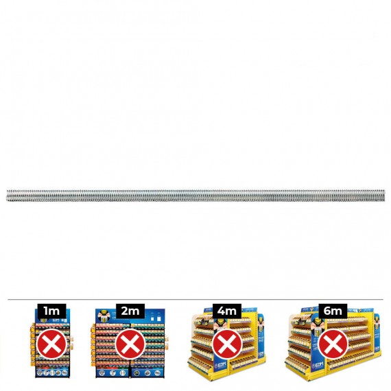 Caja 50un varilla roscada m 8x1000 din/ref 975 zincado