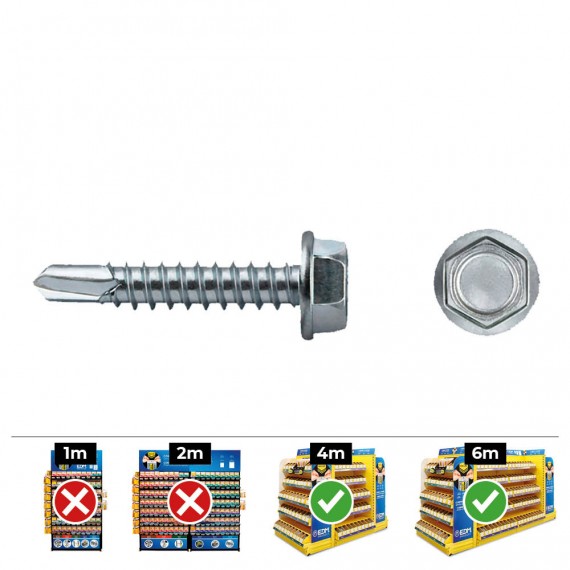 Caja 100 unid. punta broca hexagonal din/ref 7504k ø6,3x63mm zincado celo