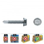 Caja 250 unid. punta broca hexagonal din/ref 7504k ø6,3x19mm zincado celo