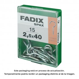 Hembrilla abierta zincado 2,5 x 40 mm, caja m 15 uds