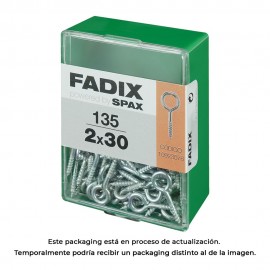 Hembrilla cerrada zincado 2,0 x 30 mm, caja m 135 uds
