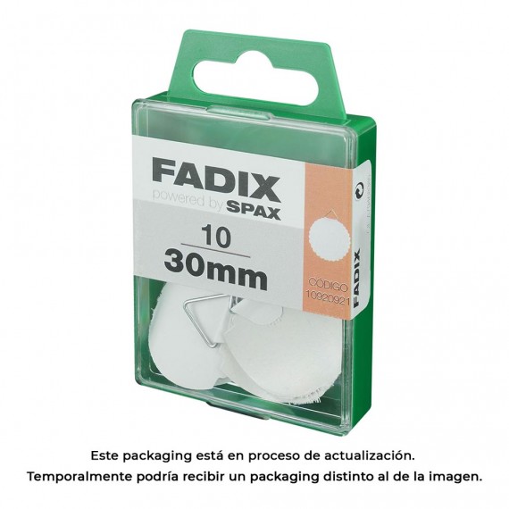 Caja m 10 unid. colgante autoadhesivo 30mm fadix