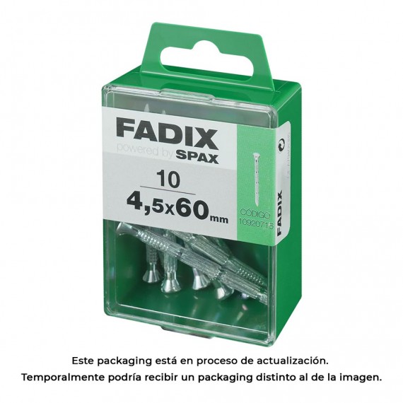Caja m 10 unid. clavo cp estriado acero 4,5x60mm fadix