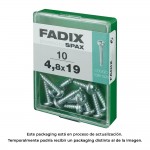 Caja m 10 unid. tornillo rosca chapa cr cinc 4,8x19mm fadix
