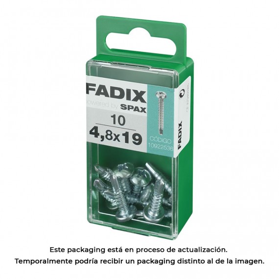 Caja s 10 unid. tornillo rosca chapa cr autot. 4,8x19mm fadix