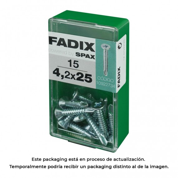 Caja s 15 unid. tornillo rosca chapa cp autot. cinc 4,2x25mm fadix