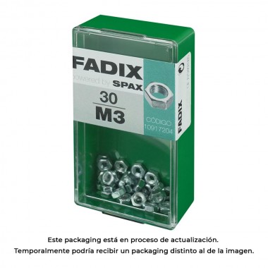 Caja s 30 unid. tuerca cinc m 3 fadix