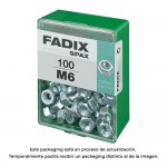 Caja m 100 unid. tuerca cinc m 6 fadix
