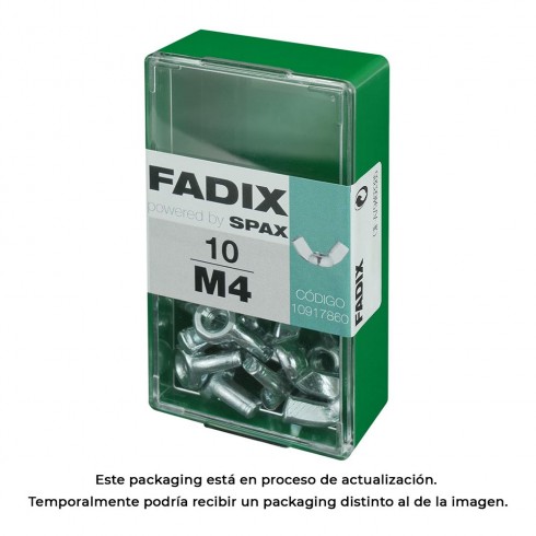 Caja s 10 unid. tuerca mariposa cinc m 4 fadix