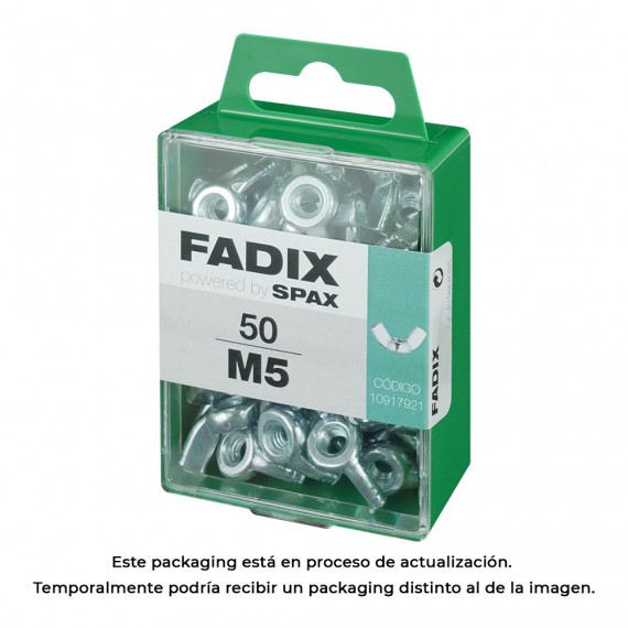 Caja m 50 unid. tuerca mariposa cinc m 5 fadix