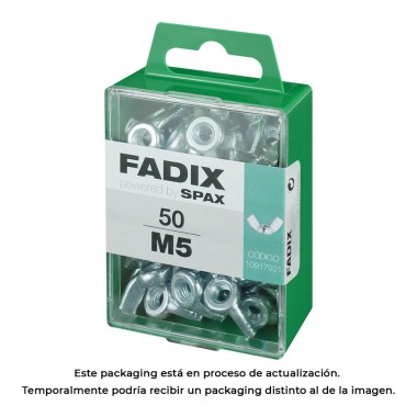Caja m 50 unid. tuerca mariposa cinc m 5 fadix
