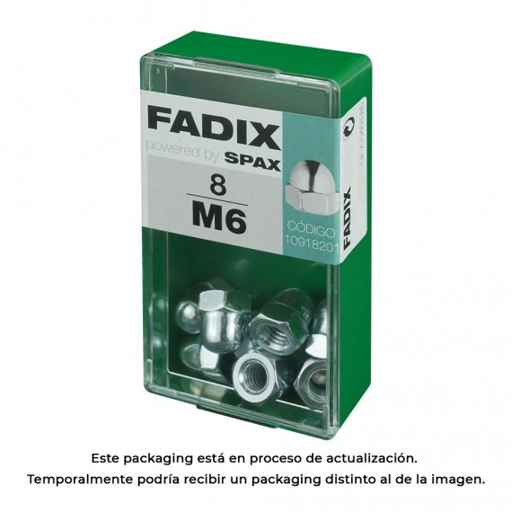 Caja s 8 unid. tuerca ciega cinc m 6 fadix