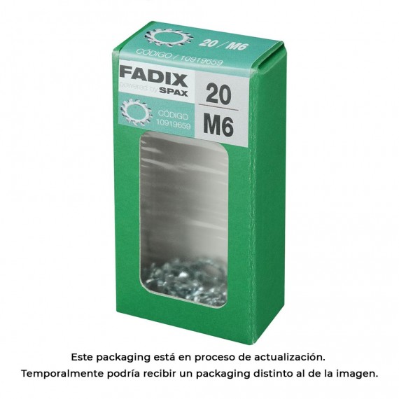Caja s 20 unid. arandela dentada m 6 fadix