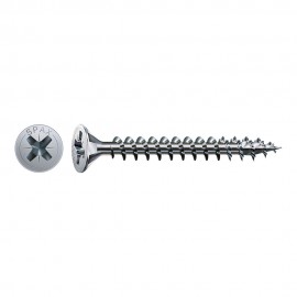 Caja 10 unid. tornillo madera cabeza plana wirox 5,0x80mm spax