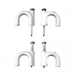 Grapa blanca para cable manguera tubular 2x2,5mm n°8 (caja 100 unid.)