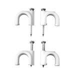 Grapa blanca para cable manguera tubular 2x6mm n°10 (caja 100 unid.)