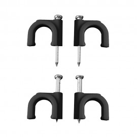 Grapa para cable manguera tubular 2 x 4,0 mm n°09, negra, caja 100 uds
