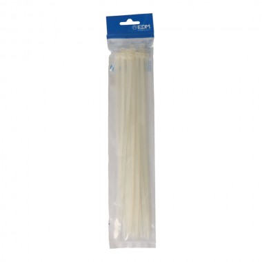 Bridas natural 300x4,8mm nylon alta calidad (blister 25 unid.) edm