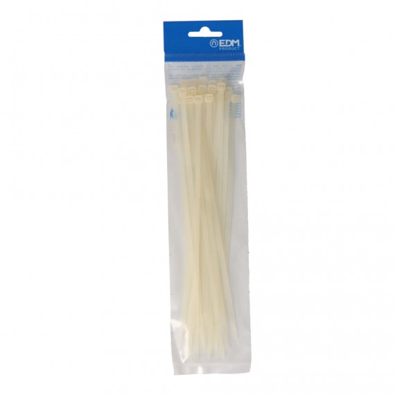 Bridas natural 250x4,8mm nylon alta calidad (blister 25 unid.) edm