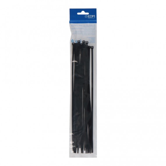 Bridas negras 300x4,8mm nylon alta calidad (blister 25 unid.) edm