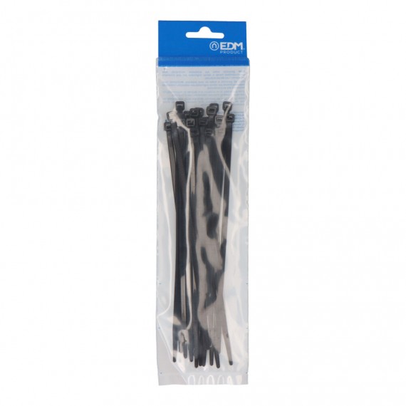 Bridas negras 200x4,8mm nylon alta calidad (blister 25 unid.) edm