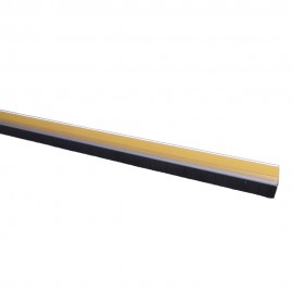 Burlete bajo puerta rigido transparente con cepillo de fibra 1 m