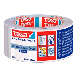 Cinta de aluminio 50 micras 50 mm x 25 m