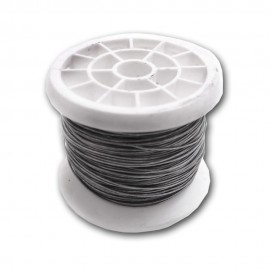 Alambre forrado con bobina n° 6 plateado, calibre 0,40 mm x 50 m