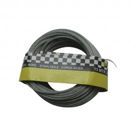 Cable acero, calibre 3 mm x 15 m