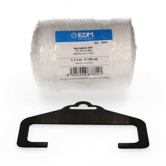 Hilo rafia 600/1 bobina 220g/120m blanco edm
