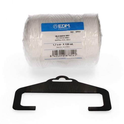 Hilo rafia 600/1 bobina 220g/120m blanco edm