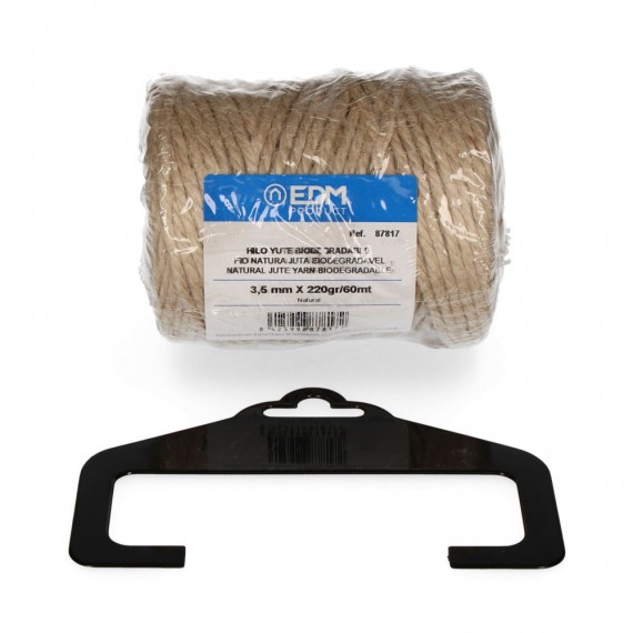 Hilo natural yute biodegradable 3 con bobina 220g/60m edm