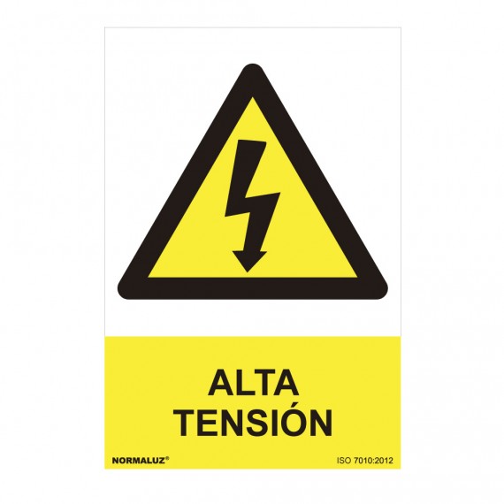 Cartel peligro "alta tension" (pvc 0.7mm) 30x40cm normaluz