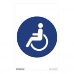 Cartel "obligatorio personas discapacitadas" (pvc 0,7mm) 30x40cm normaluz