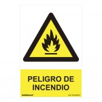 Cartel peligro "peligro de incendio" (pvc 0.7mm) 30x40cm normaluz