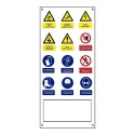 Cartel obra múltiple vertical lona catalán 500x1100mm normaluz