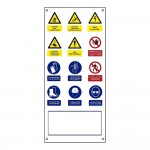 Cartel obra múltiple vertical lona catalán 500x1100mm normaluz