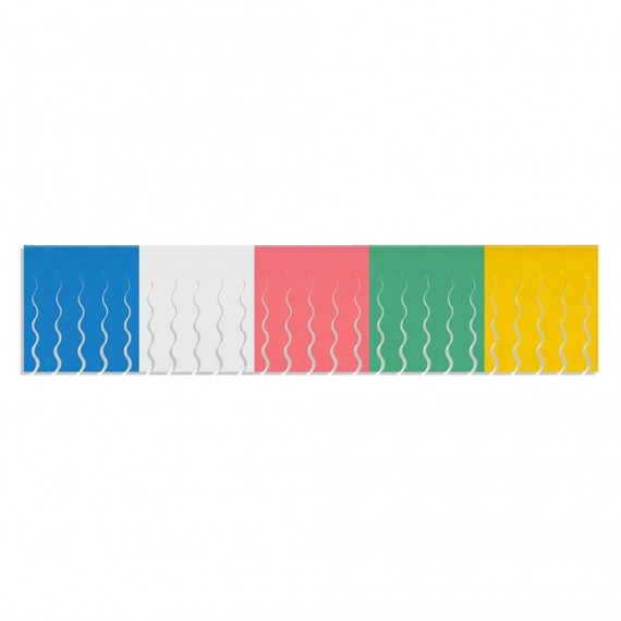 Bandera flecos plástico multicolor party products