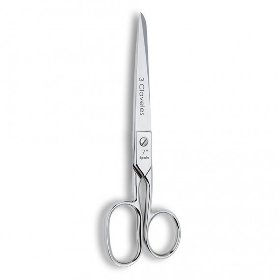 Tijera modista 7" b 3 claveles