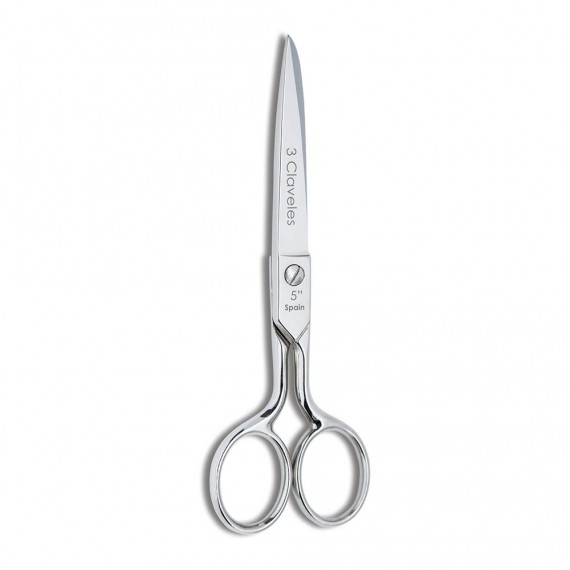 Tijera costura castellana 5" b 3 claveles