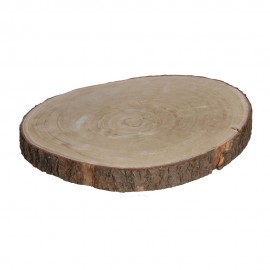 Base decorativa tronco de madera ø34 x 4 cm