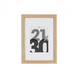 Marco de fotos en madera natural 21 x 30 cm
