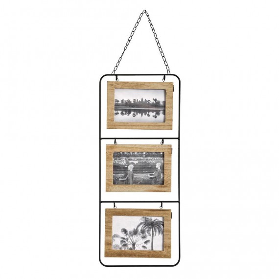 Portafotos para 3 fotos de madera 52x22cm