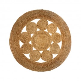 Alfombra de yute calada ø80 cm