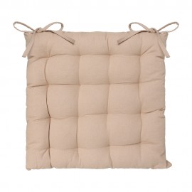 Cojín para silla estilo galleta color beige 38 x 38 cm