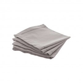 Pack 4 servilletas de algodón color topo 40 x 40 cm
