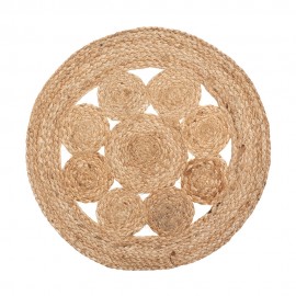Mantel individual de yute calado ø38 cm