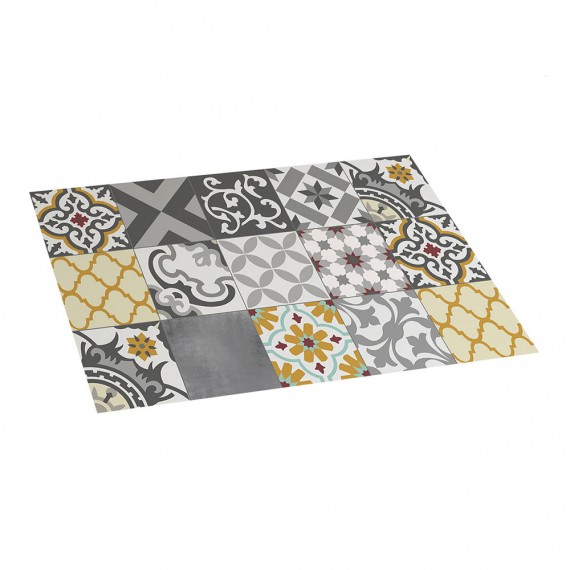 Alfombra vinilica croma patch gris-ambar 45x75cm cintacor - storplanet